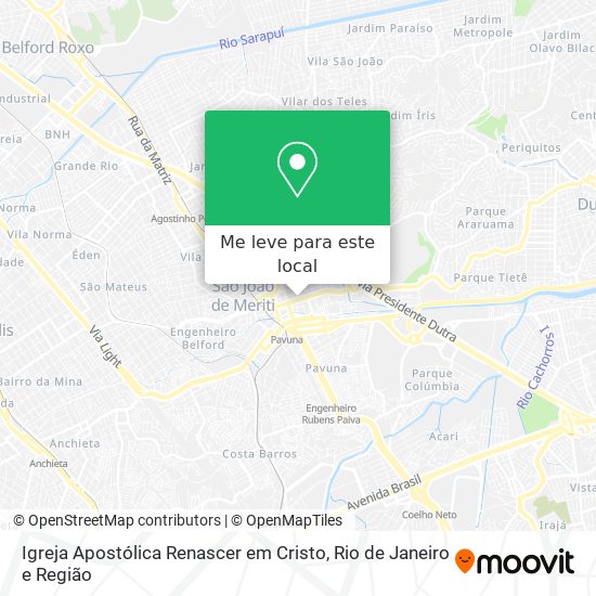 Igreja Apostólica Renascer em Cristo mapa
