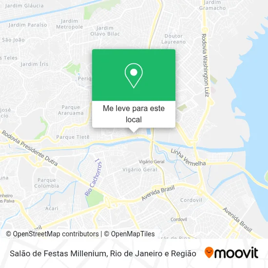 Salão de Festas Millenium mapa