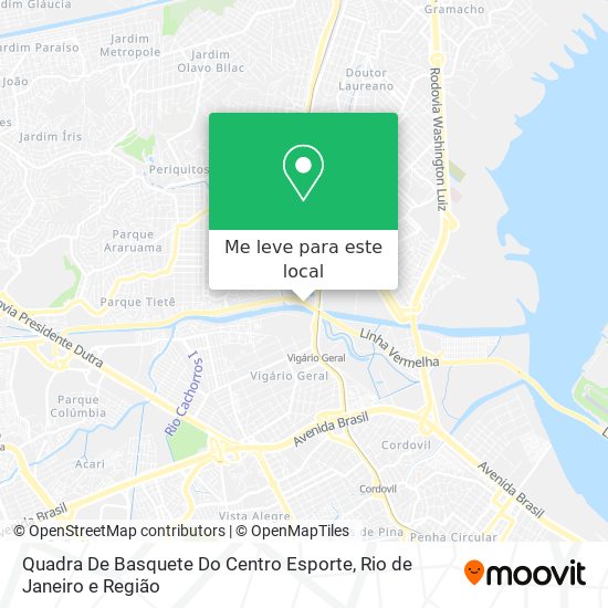 Quadra De Basquete Do Centro Esporte mapa