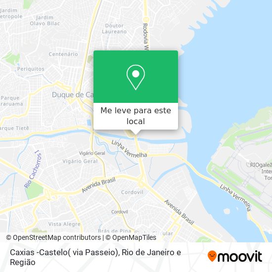 Caxias -Castelo( via Passeio) mapa