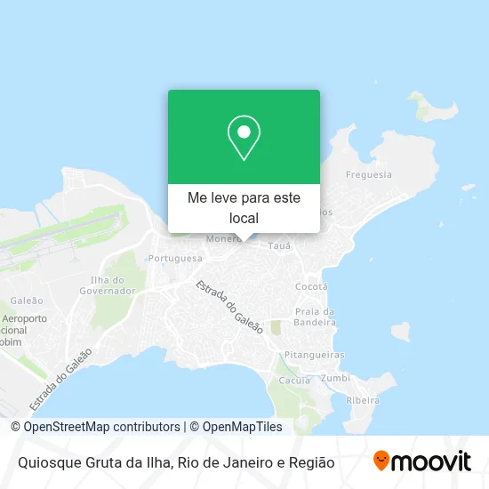Quiosque Gruta da Ilha mapa