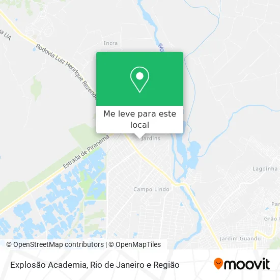 Explosão Academia mapa