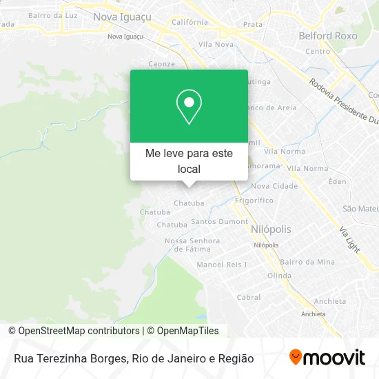 Rua Terezinha Borges mapa