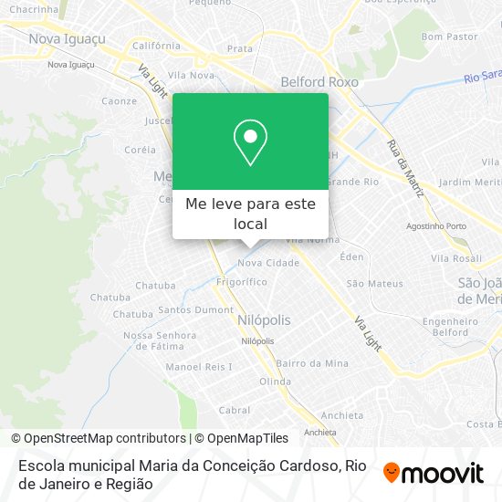 Escola municipal Maria da Conceição Cardoso mapa