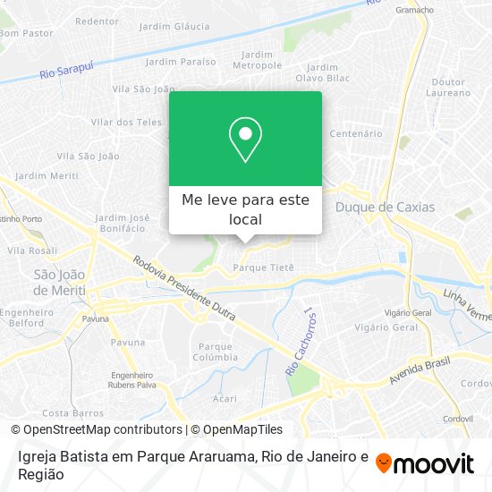 Igreja Batista em Parque Araruama mapa