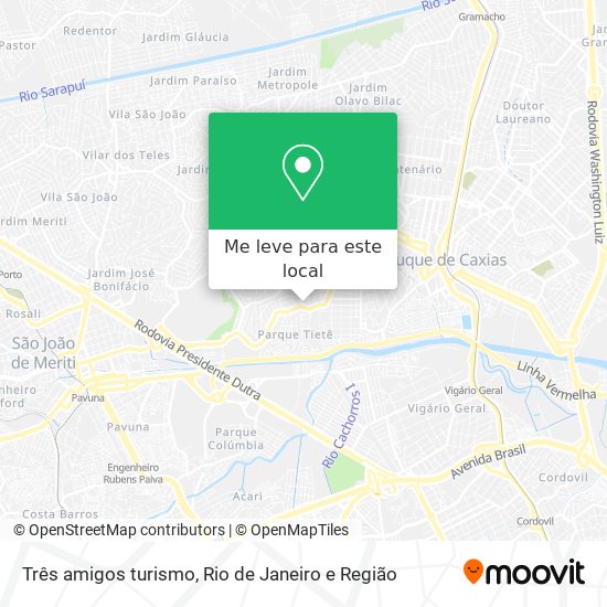Três amigos turismo mapa