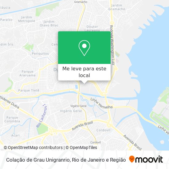 Colação de Grau Unigranrio mapa