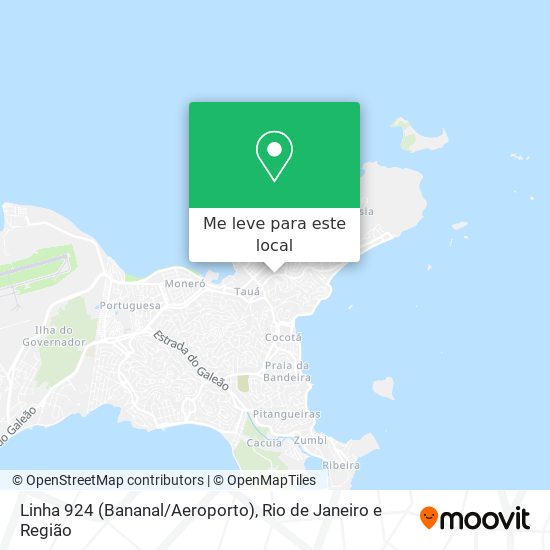 Linha 924 (Bananal/Aeroporto) mapa