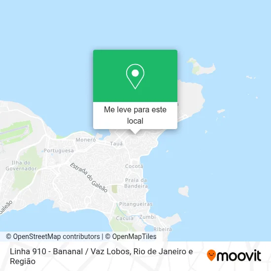 Linha 910 - Bananal / Vaz Lobos mapa