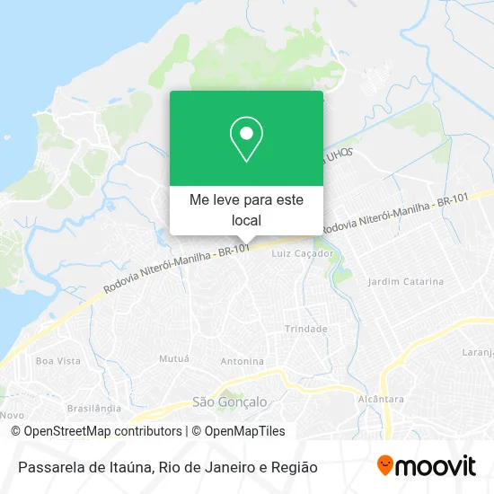 Passarela de Itaúna mapa