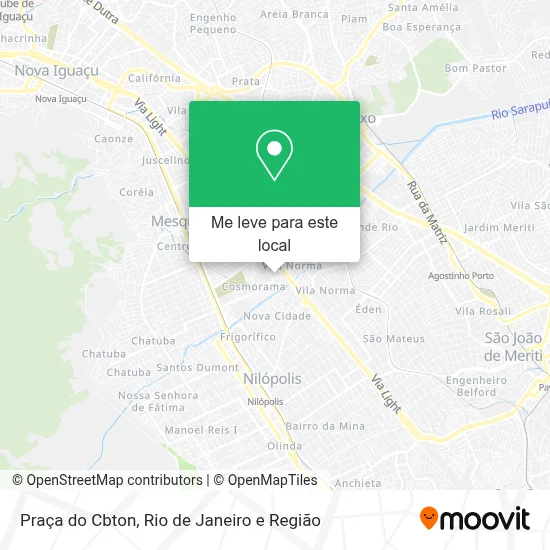 Praça do Cbton mapa