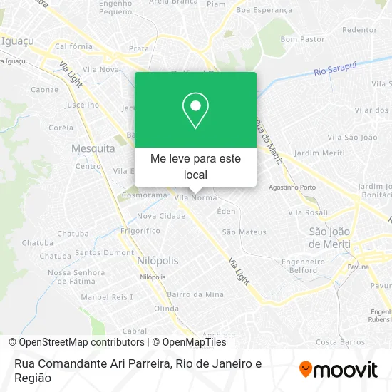 Rua Comandante Ari Parreira mapa