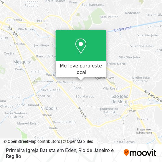 Primeira Igreja Batista em Éden mapa