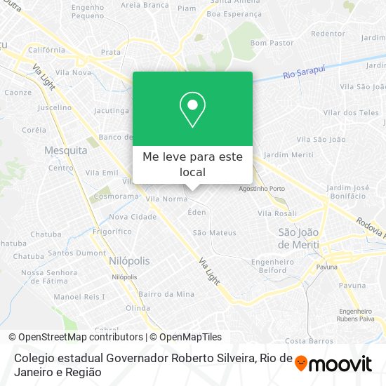 Colegio estadual Governador Roberto Silveira mapa