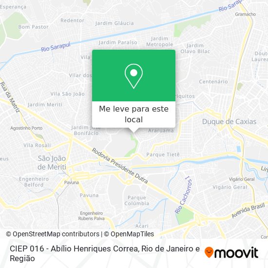 CIEP 016 - Abílio Henriques Correa mapa