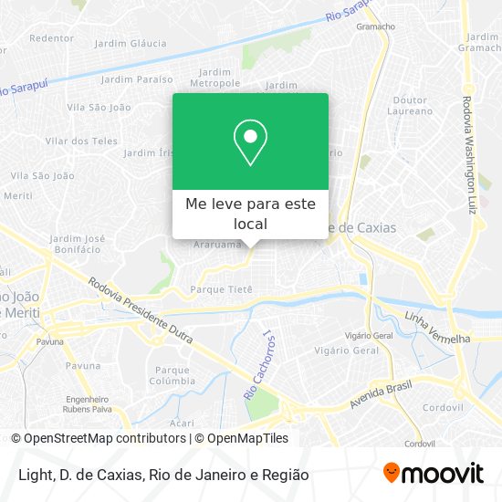 Light, D. de Caxias mapa