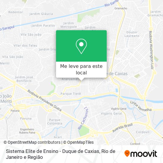 Sistema Elite de Ensino - Duque de Caxias mapa