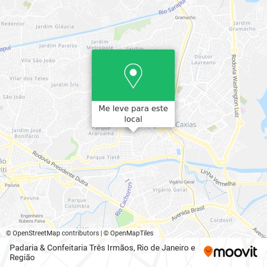 Padaria & Confeitaria Três Irmãos mapa