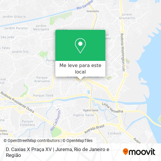 D. Caxias X Praça XV | Jurema mapa