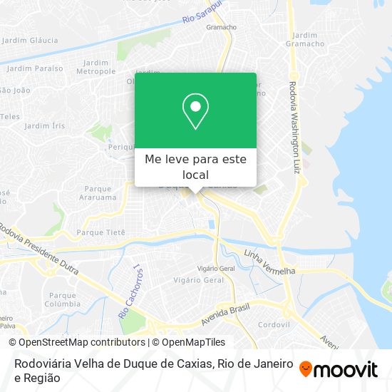 Rodoviária Velha de Duque de Caxias mapa