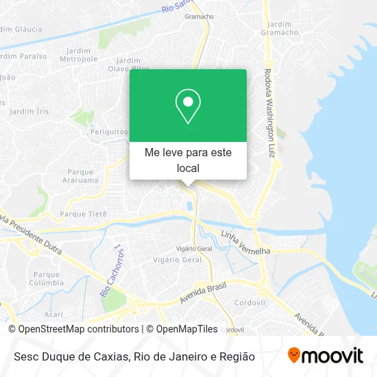 Sesc Duque de Caxias mapa