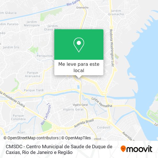 CMSDC - Centro Municipal de Saude de Duque de Caxias mapa