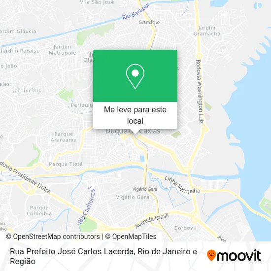 Rua Prefeito José Carlos Lacerda mapa