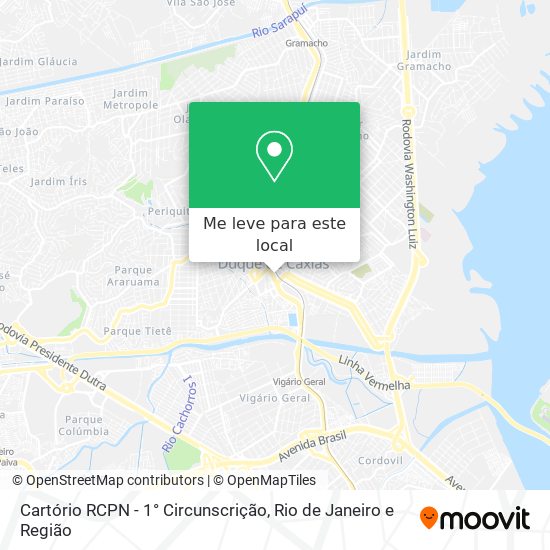 Cartório RCPN - 1° Circunscrição mapa