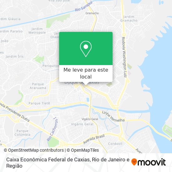 Caixa Econômica Federal de Caxias mapa
