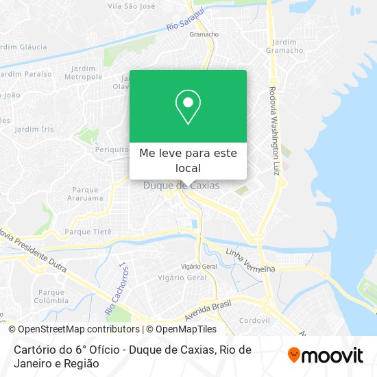 Cartório do 6° Ofício - Duque de Caxias mapa