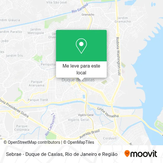 Sebrae - Duque de Caxias mapa