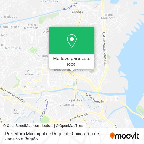 Prefeitura Municipal de Duque de Caxias mapa