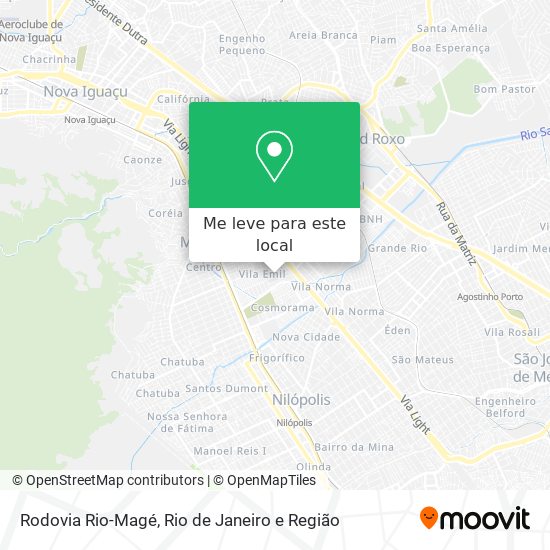Rodovia Rio-Magé mapa