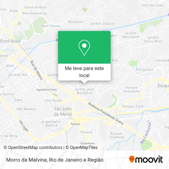 Morro da Malvina mapa