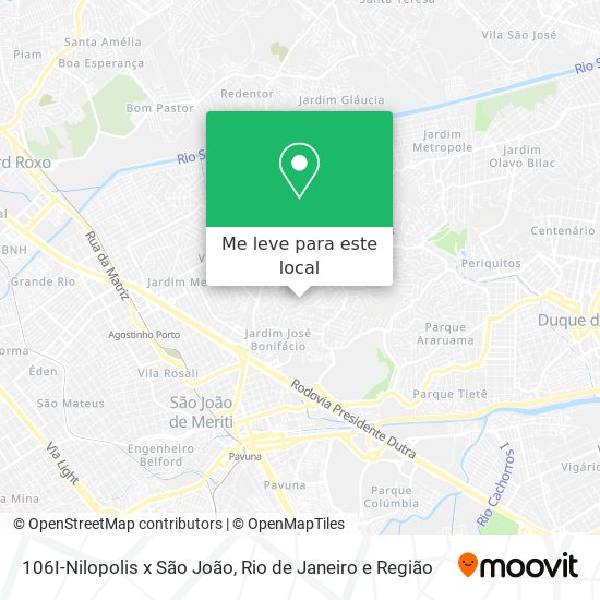 106I-Nilopolis x São João mapa