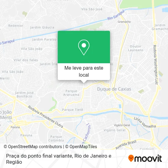 Praça do ponto final variante mapa
