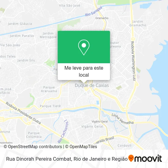 Rua Dinorah Pereira Combat mapa