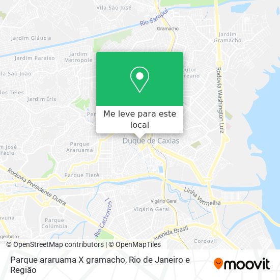 Parque araruama X gramacho mapa
