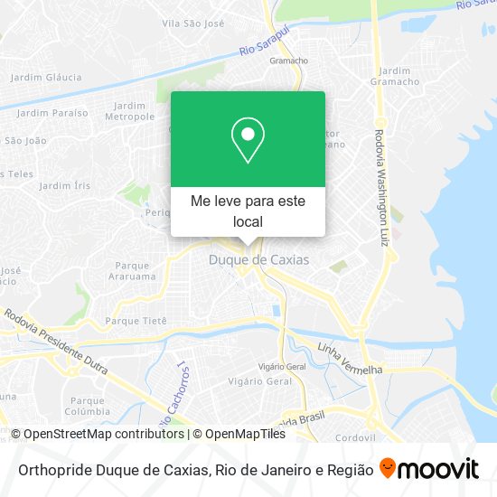 Orthopride Duque de Caxias mapa