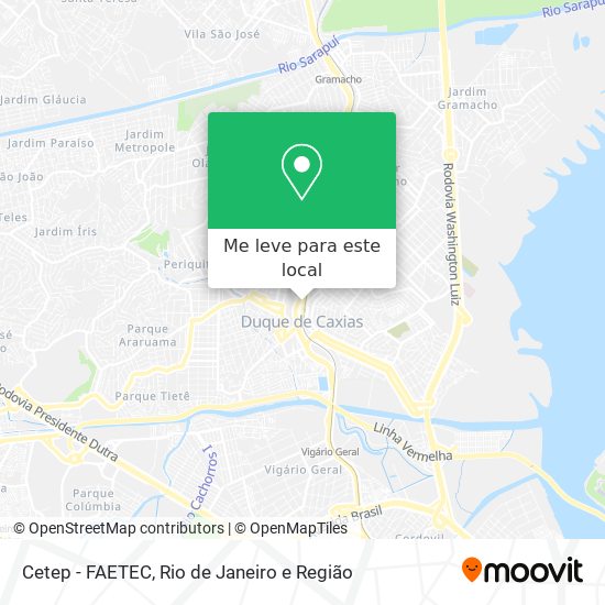 Cetep - FAETEC mapa