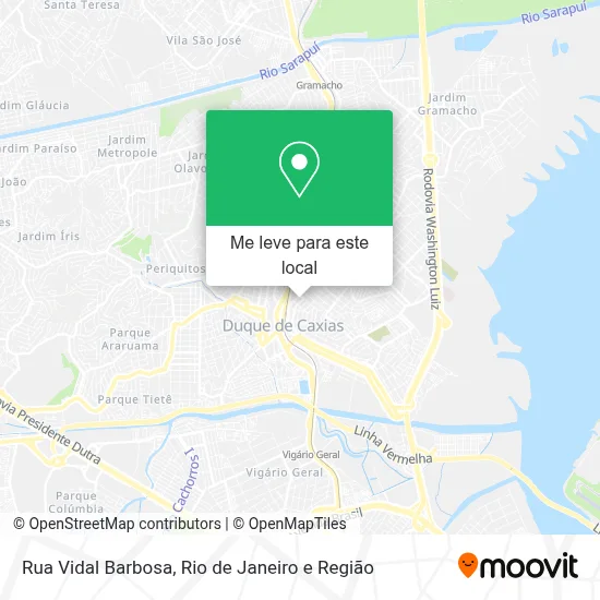 Rua Vidal Barbosa mapa