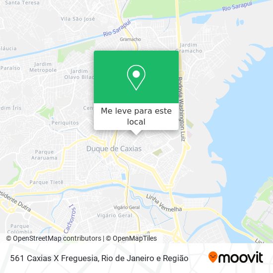 561 Caxias X Freguesia mapa