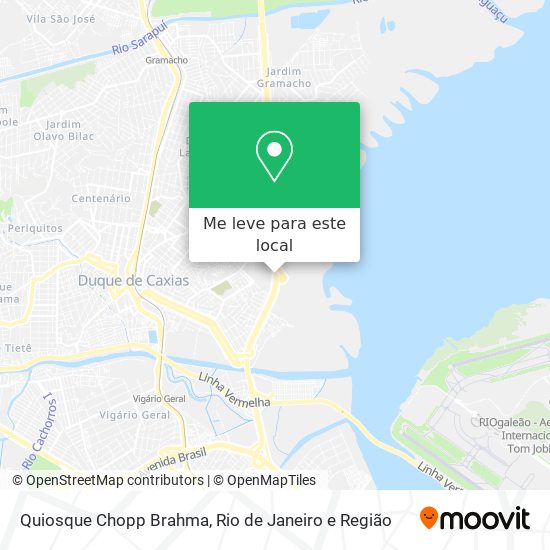 Quiosque Chopp Brahma mapa