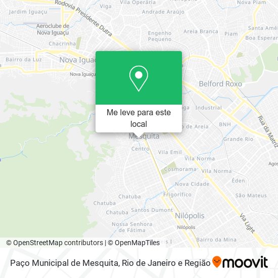 Paço Municipal de Mesquita mapa