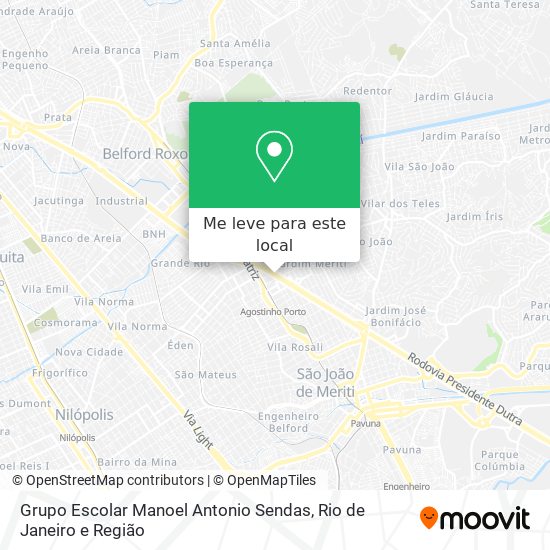 Grupo Escolar Manoel Antonio Sendas mapa