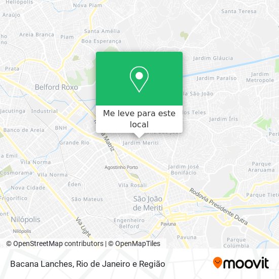 Bacana Lanches mapa
