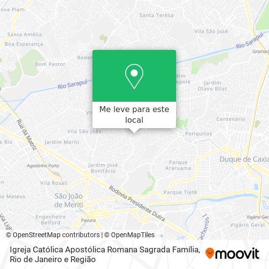 Igreja Católica Apostólica Romana Sagrada Família mapa