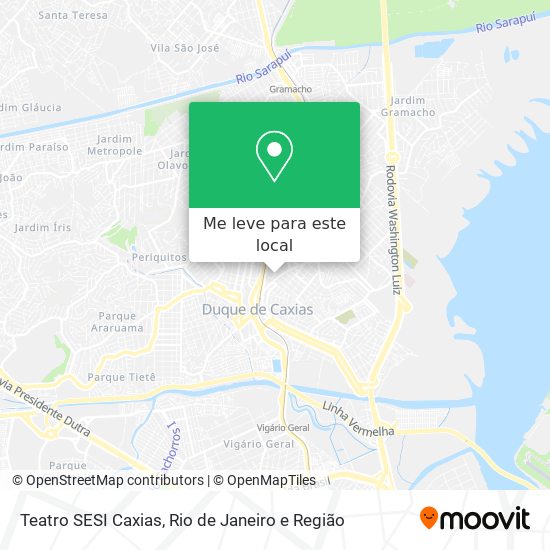 Teatro SESI Caxias mapa