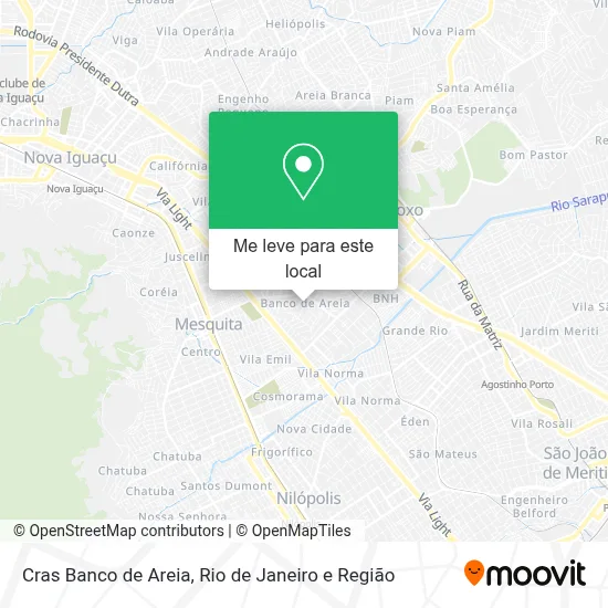 Cras Banco de Areia mapa