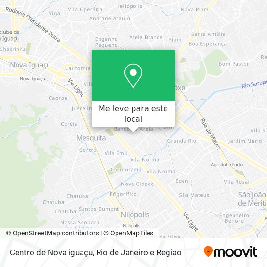 Centro de Nova iguaçu mapa